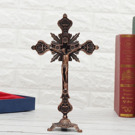 Christ Cross Crucifix Jesus Catholic Statue Religious Saint Jewellery Desk Decorations