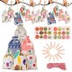 Christmas Countdown Calendar Gift Bag 1-24 Days Pocket Advent Xmas Party Decorations