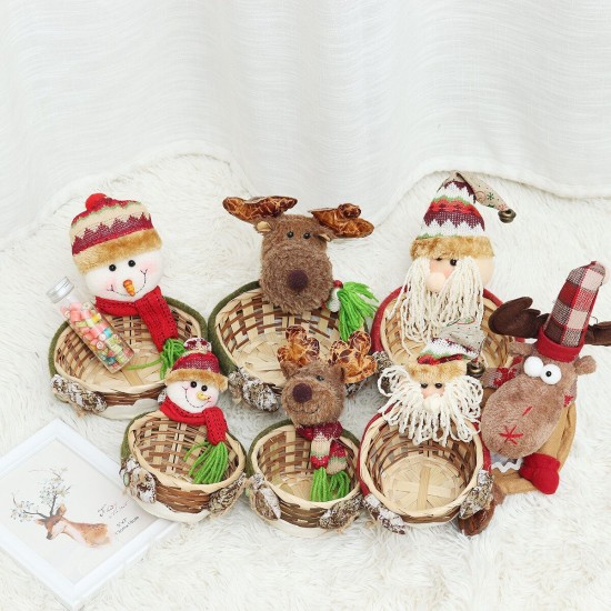 Christmas Decoration Candy Basket Desktop Ornaments Children Candy Basket Decoration Candy Box