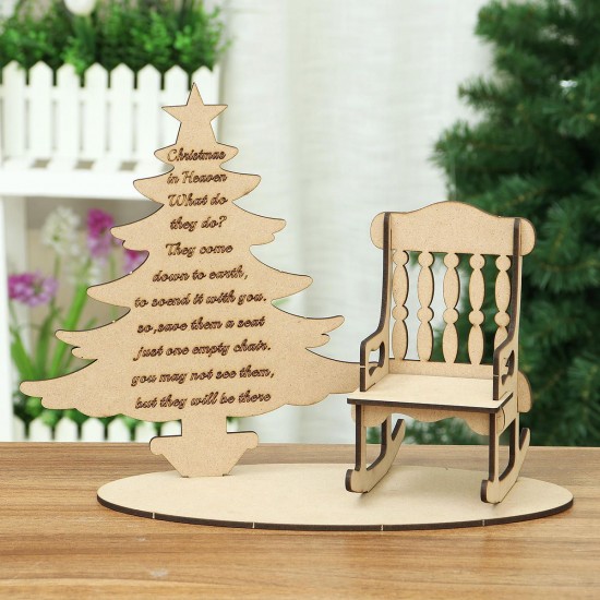 Christmas In Heaven DIY Wooden Remembrance Loved One Tree Decorations Craft