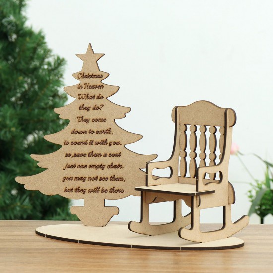 Christmas In Heaven DIY Wooden Remembrance Loved One Tree Decorations Craft