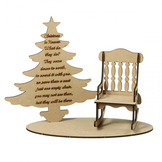 Christmas In Heaven DIY Wooden Remembrance Loved One Tree Decorations Craft