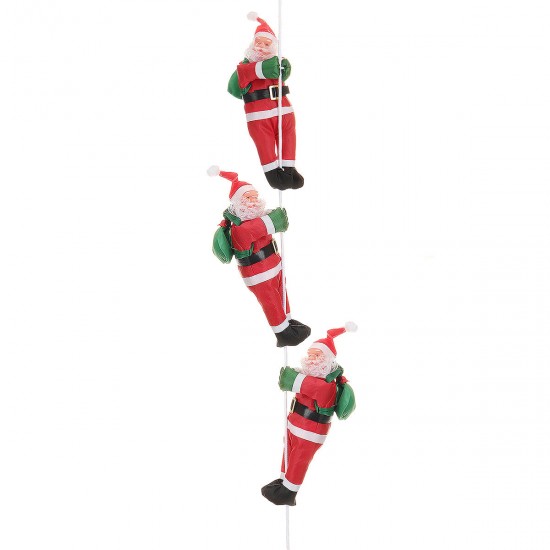 Christmas Santa Claus Climbing Rope Xmas Trees Hanging Ornament for Party Decoration