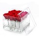 Clear Acrylic Rose Flower Box Makeup Organizer Artificial Flower Bouquet Wedding Decorations