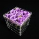 Clear Acrylic Rose Flower Box Makeup Organizer Artificial Flower Bouquet Wedding Decorations