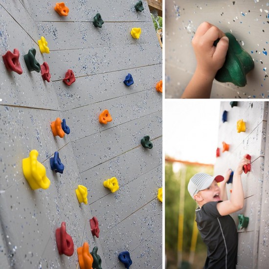 Climbing Rock Wall Textured Bolt Grab Holds Grip Stones Indoor Outdoor Kid Decorations