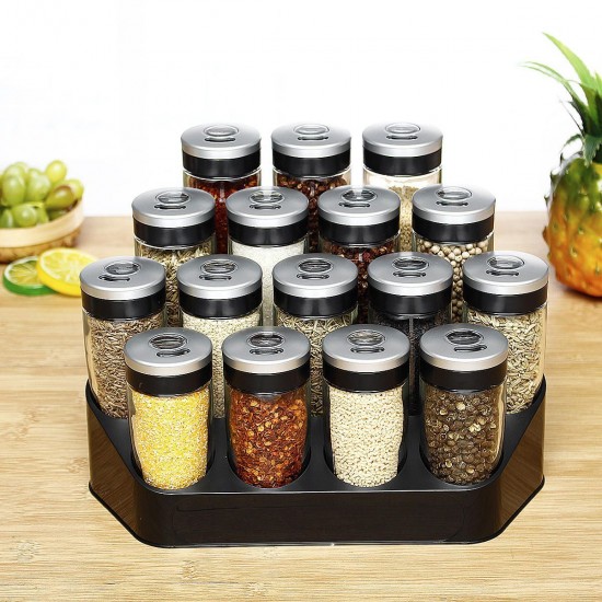 Condiment Pot Seasoning Bottle Glass Kitchen Supplies And Materials Saltcellar Rotational Regulation Bottles