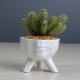 Creative Humanoid Ceramic Flower Pot Green Succulent Planter Plant Container