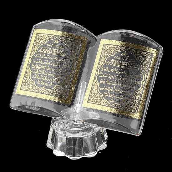 Crystal Polishing Quran Book Clear Polish Ramadan Allah Islamic EID Gift Decorations Scriptures