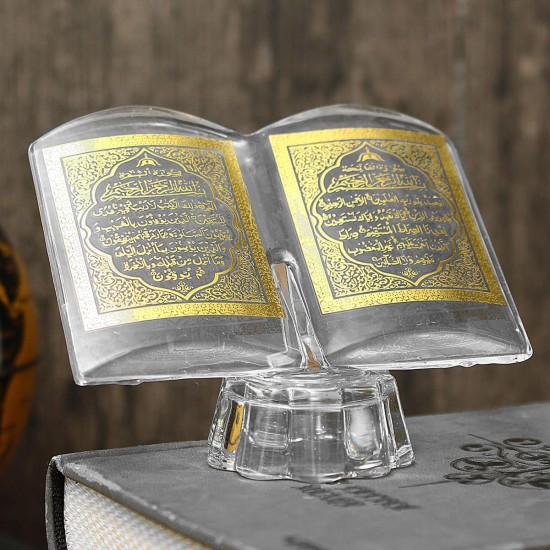 Crystal Polishing Quran Book Clear Polish Ramadan Allah Islamic EID Gift Decorations Scriptures