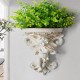 Cupid Angel Plaster Corbel Shelf Rack Resin Figurine Top Flower Insert Wall Art Decor