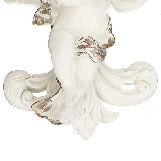 Cupid Angel Plaster Corbel Shelf Rack Resin Figurine Top Flower Insert Wall Art Decor