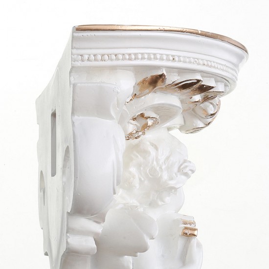 Cupid Angel Plaster Corbel Shelf Rococo Style Wall Art Hanging Flower Pot