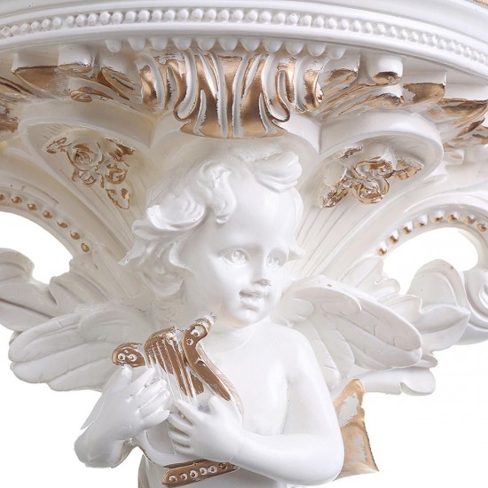 Cupid Angel Plaster Corbel Shelf Rococo Style Wall Art Hanging Flower Pot