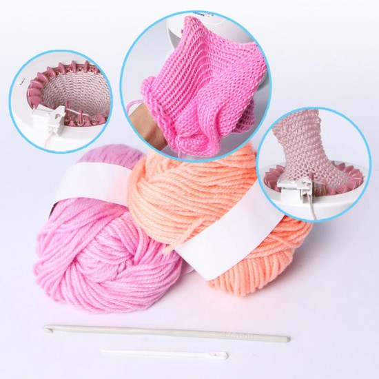 DIY Hand Knitting Machine Weaving Loom for Scarf Hat Kids Pretend Play Toys