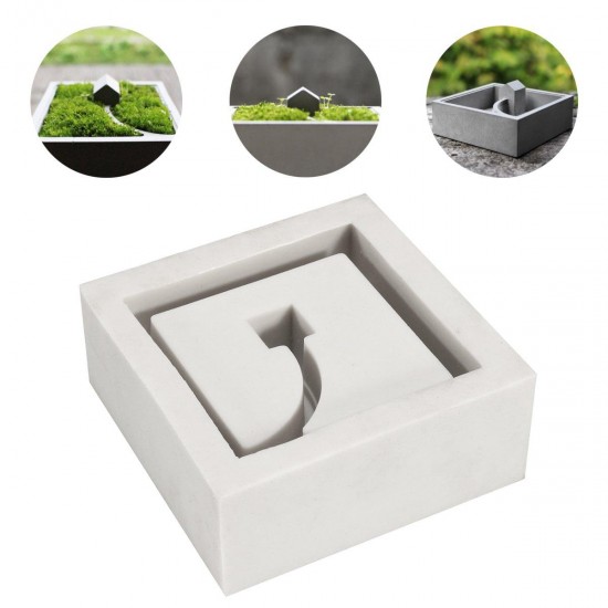 DIY Silicone Concrete Mold Flower Pot Planter Cement Vase Soap Mould Garden Decorations