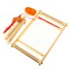 DIY Traditional Wooden Weaving Loom Machine Pretend Play Toys Kids Knitting Craft