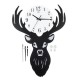 Deer Head Wall Clock Density Fibreboard Home Living Room Nordic Minimalist