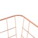 Design Household Rose Gold Baskets Copper Wire Storage Bins Steel Home Organization Modern Decor