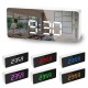 Digital LED Mirror Alarm Clock Bedside Table Time with Thermometer Calendar USB