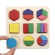 Early Education Children Jigsaw Puzzle Toy Wooden Geometric Board Cognitive Matching Board