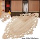 European Wood Carving Applique European Furniture Cabinet Gate Decoration 25x15x0.5cm