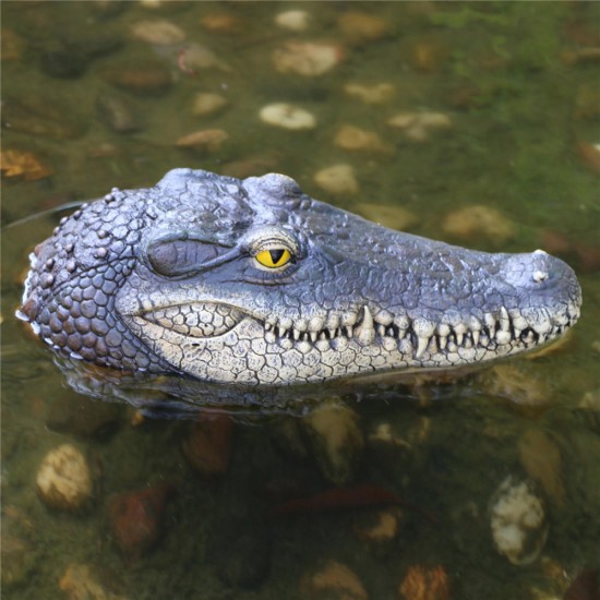 Floating Crocodile Head Water Decoy Garden Pond Art Decorations for Goose Predator Heron Duck Control