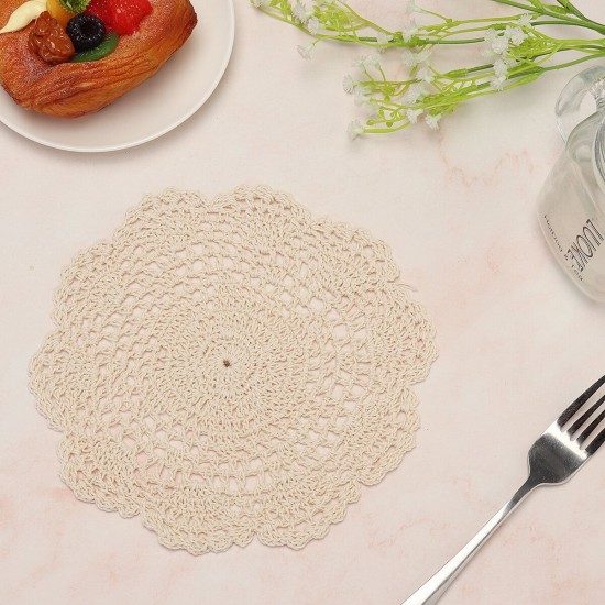 Floral Pattern Cotton Hand Crocheted Doilies Lace Doily