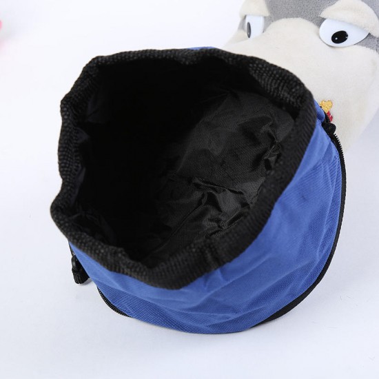 Foldable Oxford Cloth Dog Bowl Travel Outdoors Portable Dog Food Water Feeder Drinker Waterproof Dish Dispenser Zippered Bag