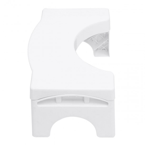 Foldable Toilet Stool Potty Chair Plastic Non-slip Bathroom White Sit Footstool Decorations