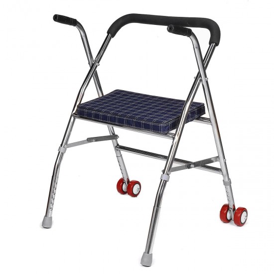 Folding Adult Walker Stainless Steel Walking Frame Elderly Medical Mobility Aid