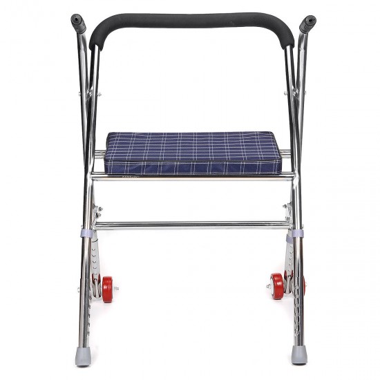 Folding Adult Walker Stainless Steel Walking Frame Elderly Medical Mobility Aid