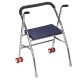 Folding Adult Walker Stainless Steel Walking Frame Elderly Medical Mobility Aid