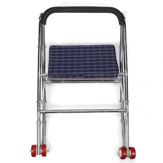 Folding Adult Walker Stainless Steel Walking Frame Elderly Medical Mobility Aid