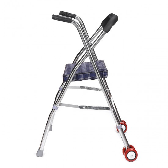 Folding Adult Walker Stainless Steel Walking Frame Elderly Medical Mobility Aid