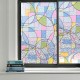 Geometric Patterns Frosted Window Film PVC Glass Sticker Privacy Home Decoration