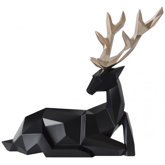 Geometry Deer Reindeer Craft Home Party Decor Xmas Elk Resin Ornaments