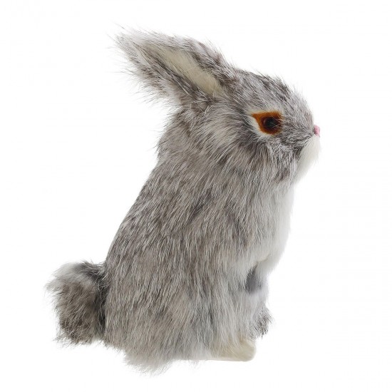 Gray/Yellow/Brown/White Rabbits Handmade Easter Bunnies Home Decorations Desktop Ornament