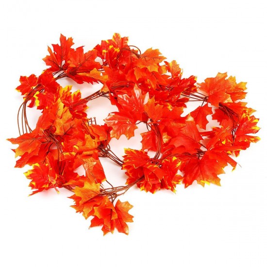 Green/Red Maple Leaf Artificial Vine Garland Foliage Plant Wedding Party Decor