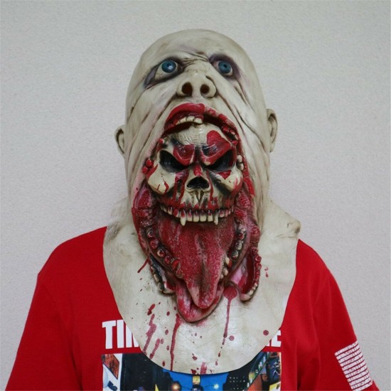 Halloween Adult Sloth Deluxe Latex Mask Scary Costume Fancy Mask Zombie Mask Decoration Props