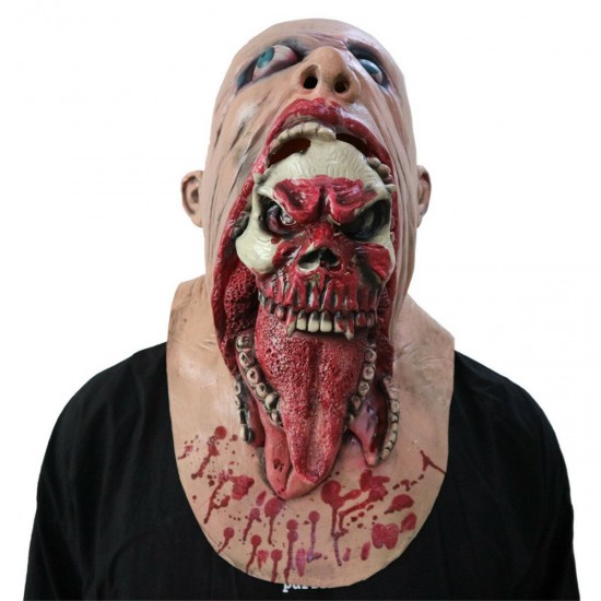 Halloween Adult Sloth Deluxe Latex Mask Scary Costume Fancy Mask Zombie Mask Decoration Props