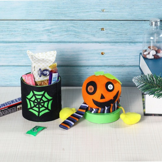 Halloween Candy Box Doll Pumpkin Ghost Sugar Cookie Trick Storage Case Decor