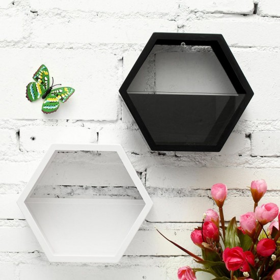 Hexagon Hanging Wall Basket Plant Flower Pot Box for Home Balcony Garden Decorations