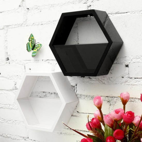 Hexagon Hanging Wall Basket Plant Flower Pot Box for Home Balcony Garden Decorations