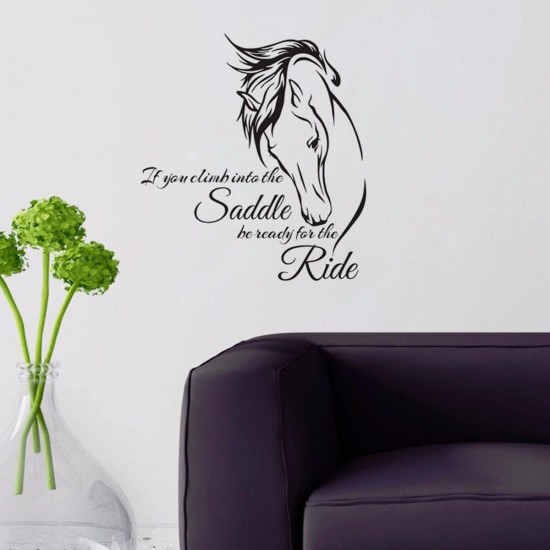 Horse Stickers Wall Decal Saddle Ride Living Room Wall Home Decorations