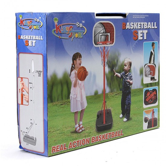 Junior Portable Basketball System Hoop Stand Children Basketball Hoop Set Height Adjustable Portable Basketball System Indoor Sports Toy