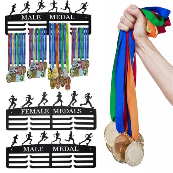 Male/Female Running Medal Hanger Holder Display Sport Medal Rack Decorations