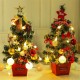 Mini Christmas Tree Desktop With Lights 50CM Golden And Red Christmas Tree Set