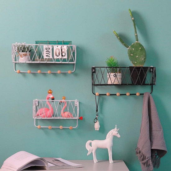 Mini Iron Corner Bath Storage Rack Shelf Bathroom Home Shelves Holder Organizer Bookshelf