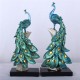 Peacock Resin Desktop Ornament Animal Figurine Statue Home Decorations Crafts